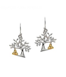 Boucles d'oreilles arbre de vie Trinité noeud