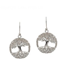 Silver Tree Of Life Earrings