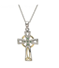 Trinity Cross with Emeralds