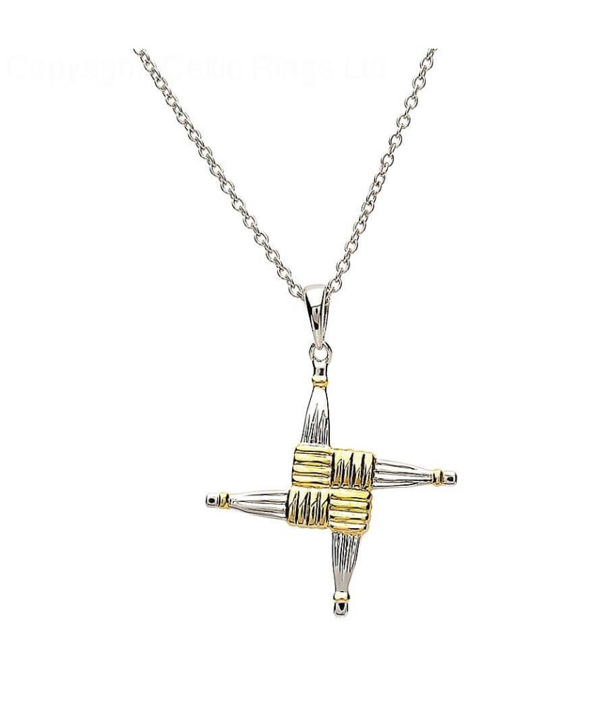 Saint Brigid's Cross - Silver & Gold Plated