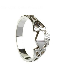 Bague Claddagh pour femme avec noeuds Trinité