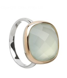 Puder blauer Chalcedon-Ring