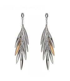 Irish Feather Drop Earrings