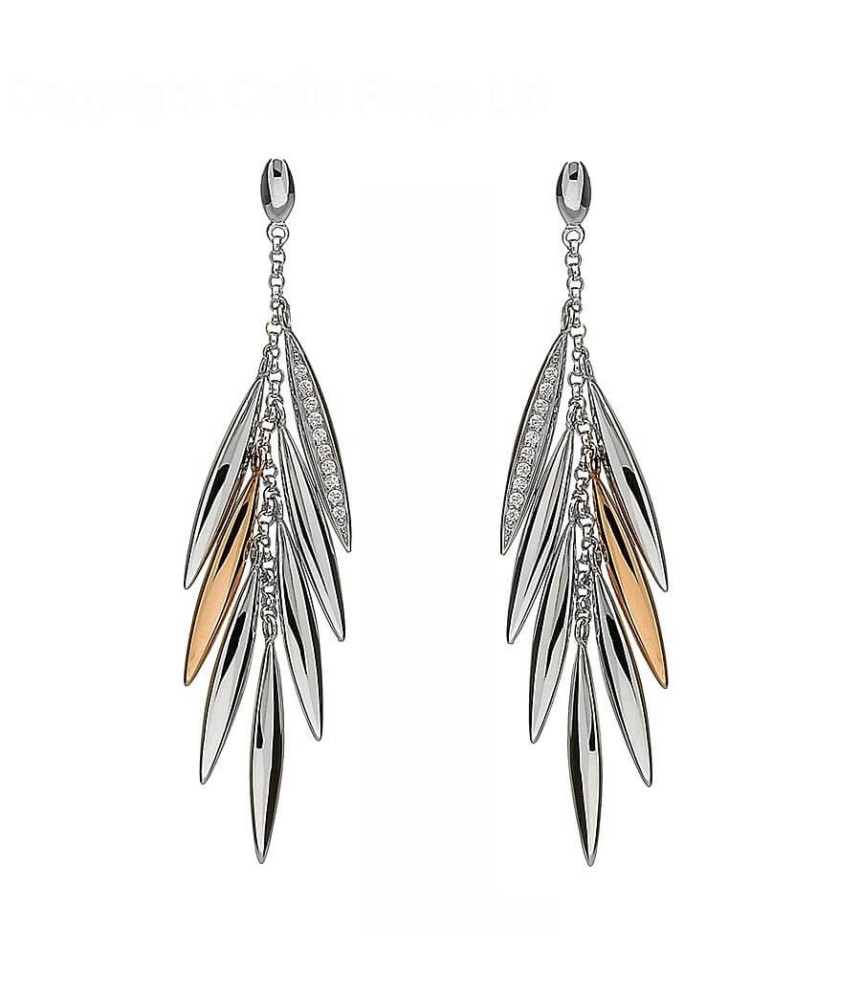 Boucles d'oreilles en plumes irlandaises