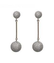 CZ Circle Drop Earrings