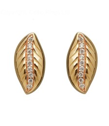 Boucles d'oreilles en feuille d'or irlandais