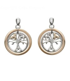 Rose Gold Tree of Life Earrings