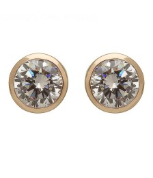 Irish Gold CZ Stud Earrings