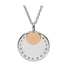 Irish Gold Disc CZ Pendant