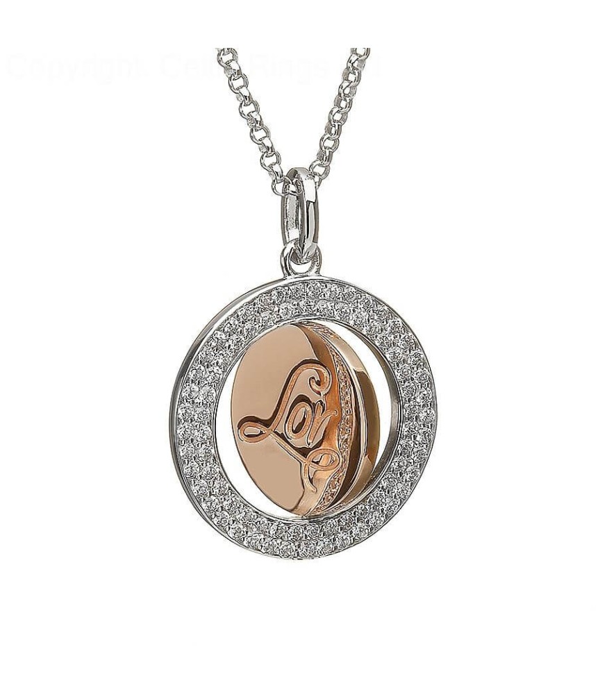 CZ Spinning Disc Pendant