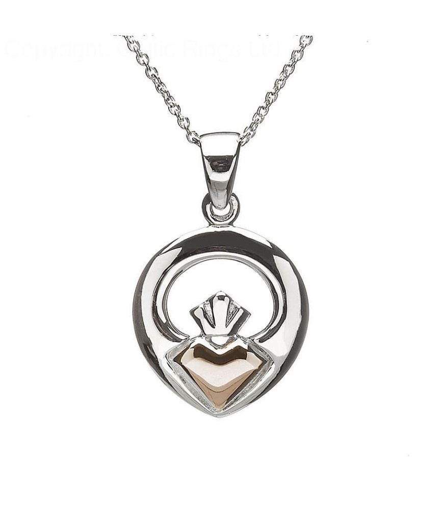 Claddagh Rose Gold Pendant