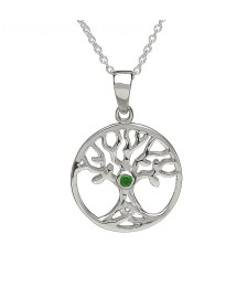 Collier Émeraude Arbre de Vie