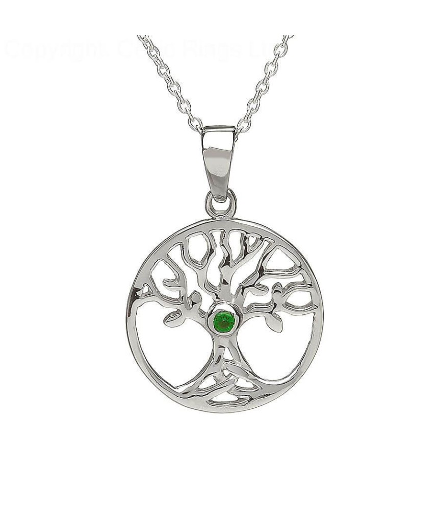 Collier Emeraude Arbre de Vie