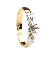 Claddagh Verlobungsring - Gelbgold - Kein Diamant