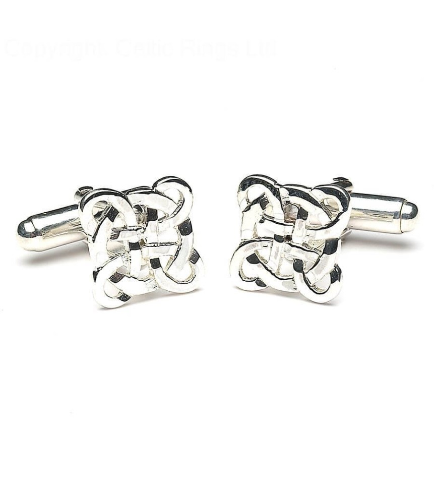 Celtic Filigree Cuff Links - Silver