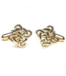 Celtic Filigree Cuff Links - Yellow Gold