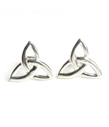 Boucles d'oreilles celtiques Dearbhla - or blanc ou argent