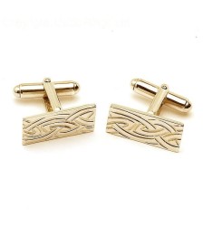 Celtic Weave Cuff Links - Yellow Gold