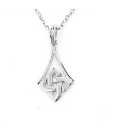 Pendentif noeud celtique simple - or blanc ou argent