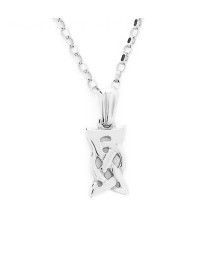 Petit Pendentif noeud celtique - or blanc ou argent