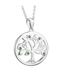 Pendentif arbre de vie émeraude