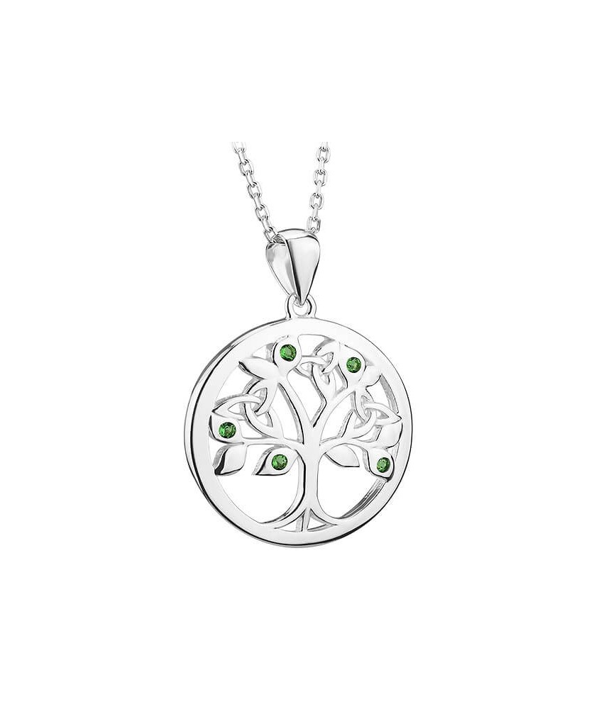 Pendentif arbre de vie émeraude