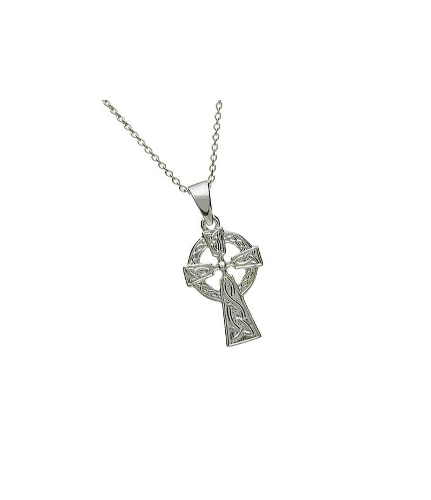 Traditional Celtic Cross - Silver or White Gold