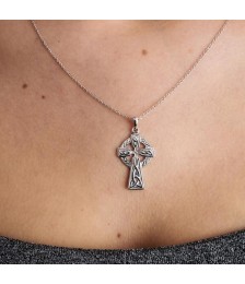 Double-Sided Trinity Cross - On Neck