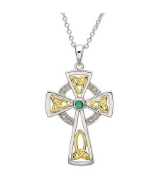 Diamond & Emerald Cross