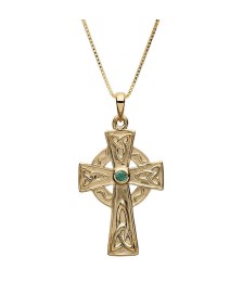 Traditional Cross with Emerald