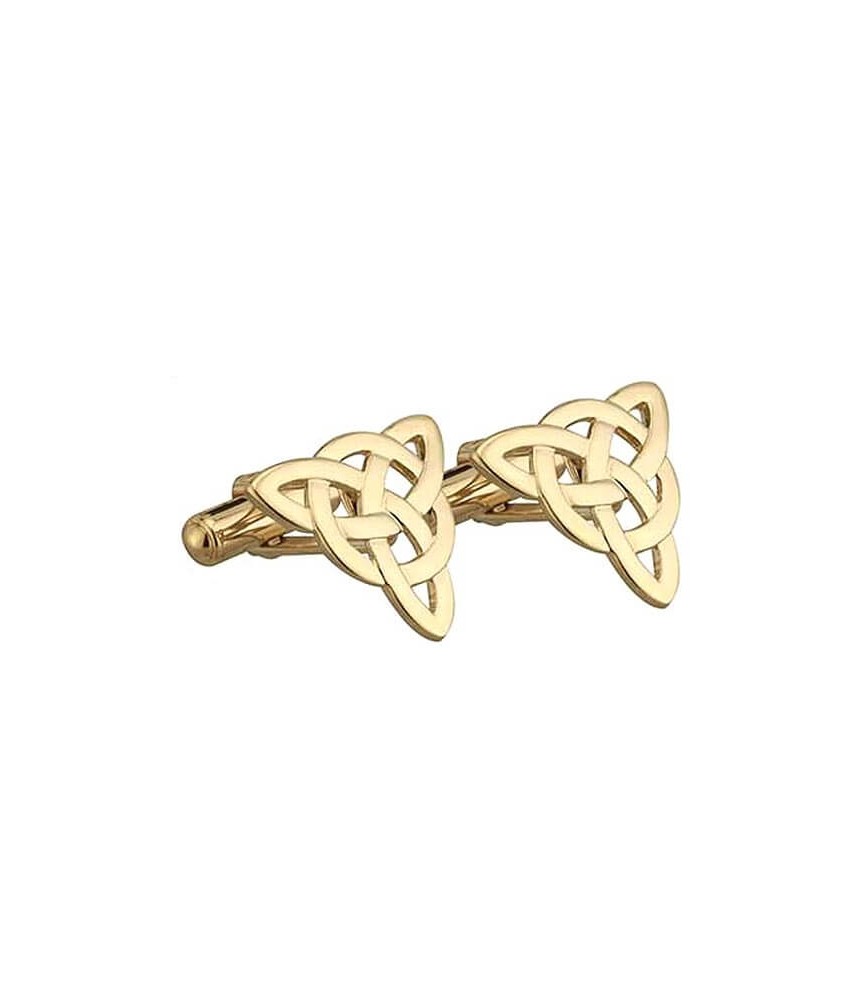 Celtic Trinity Knot Cufflinks - Gold Plated