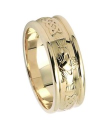 Mens Claddagh Wedding Ring