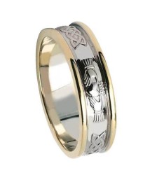 Bague de mariage Claddagh avec bordure