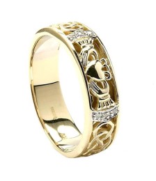 Bague de mariage en diamant Claddagh