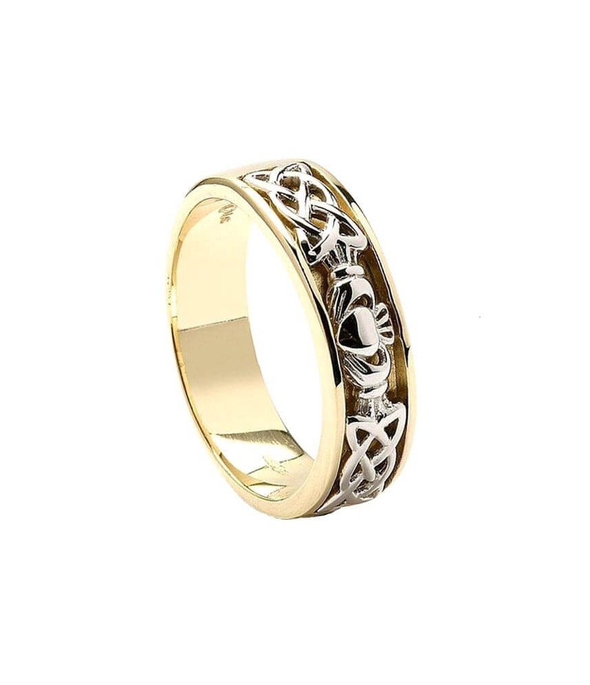 Mens Celtic Knot Claddagh Wedding Ring