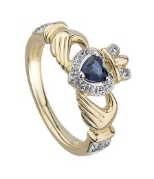 Claddagh Sapphire Engagement Ring