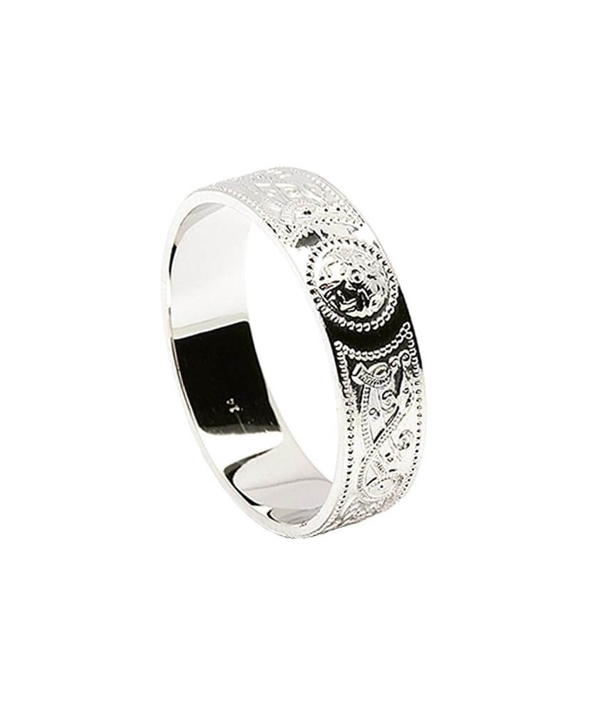 Bague de mariage irlandaise pour homme - Argent