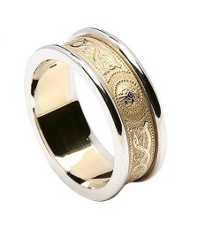 Bague de mariage irlandais avec bordure