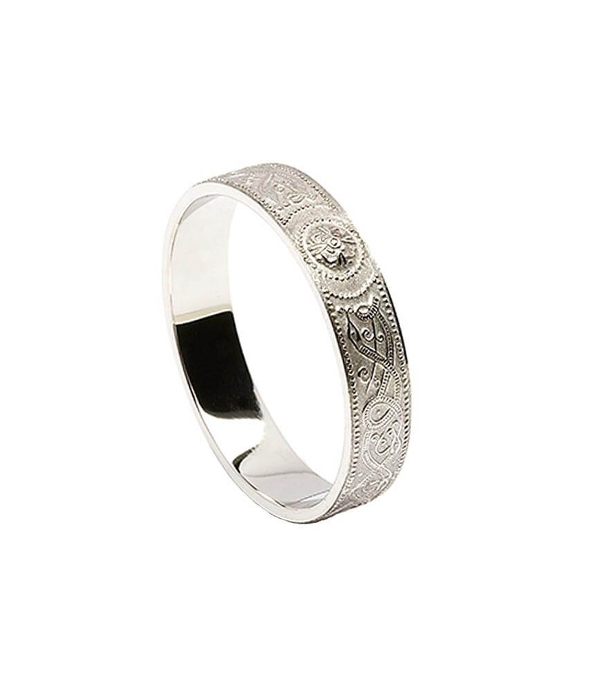 Women's Irish Wedding Ring - White Gold