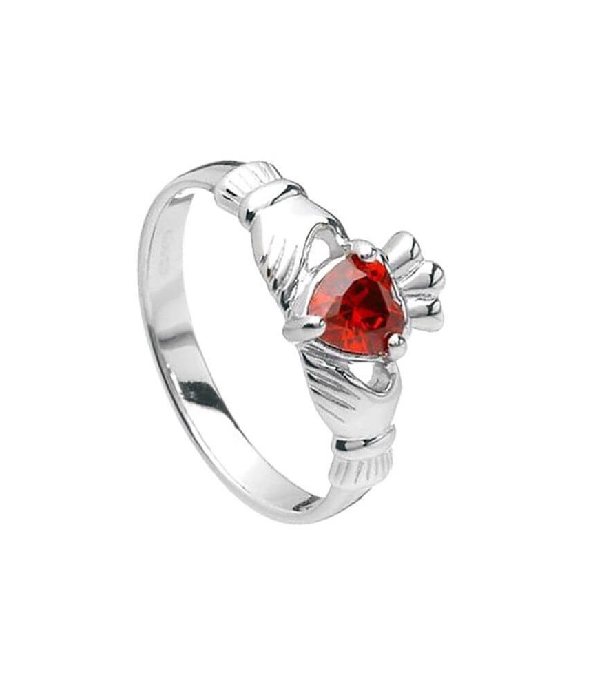 Januar Claddagh Ring - Silber