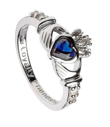 September Geburtsstein Claddagh Ring