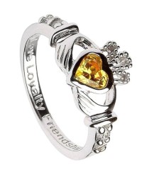 November Birthstone Claddagh Ring