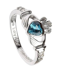 December Birthstone Claddagh Ring