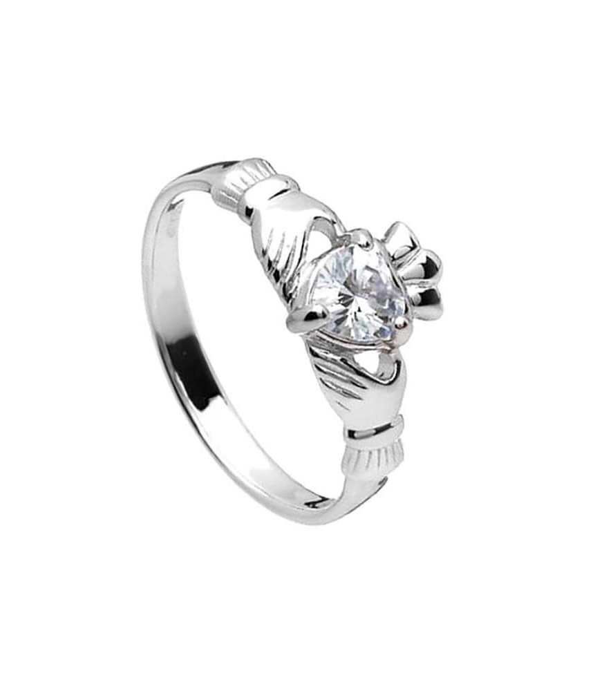 April Claddagh Ring - Silber