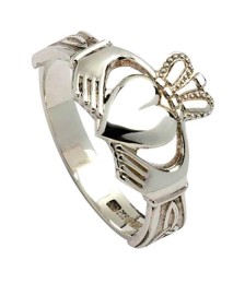 Claddagh pour homme avec noeuds Trinité - Argent