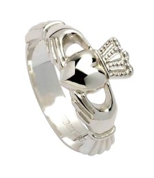 Bague Claddagh à haute couronne - Argent