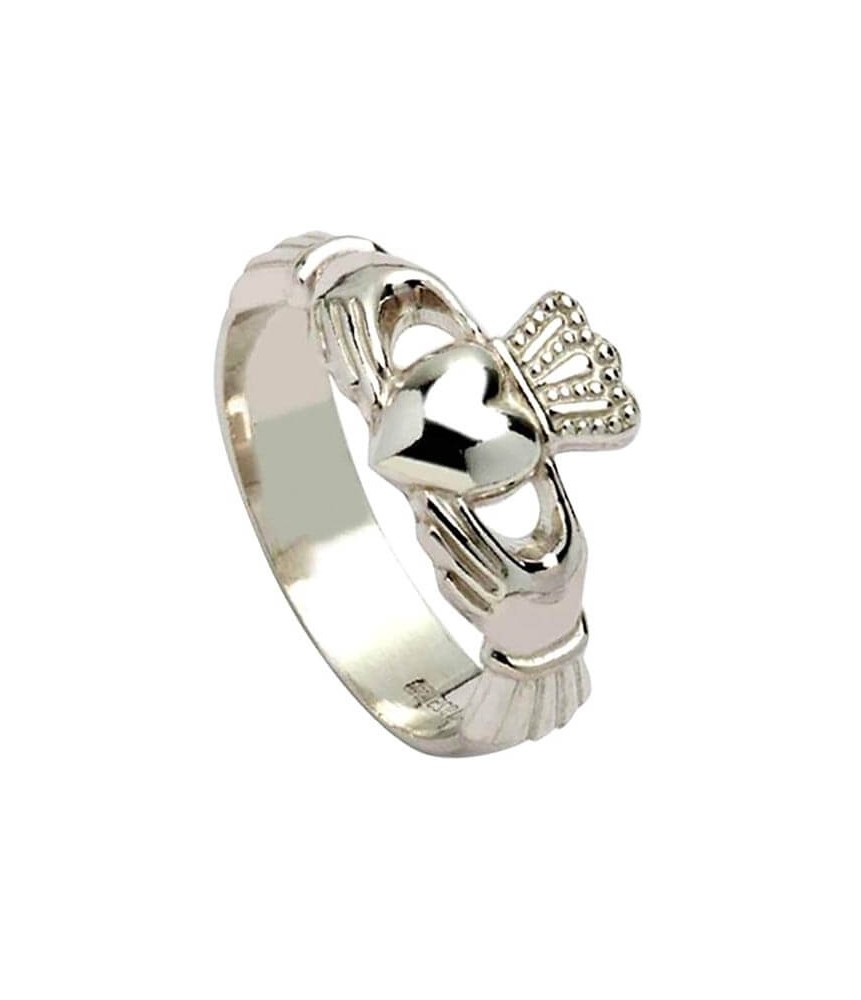 Mens New York Claddagh Ring - Silver