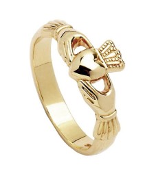 Womens New York Claddagh Ring - Gold