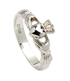 Womens New York Claddagh Ring - Silver