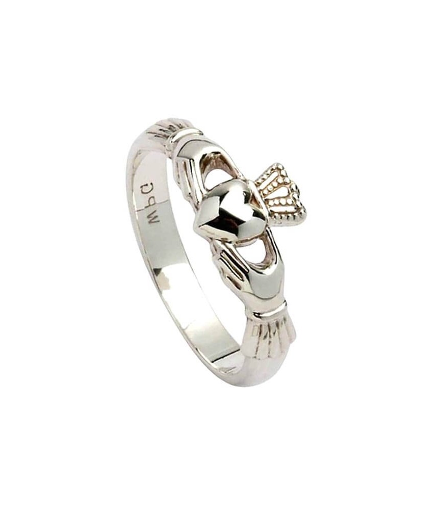 Womens New York Claddagh Ring - Silver